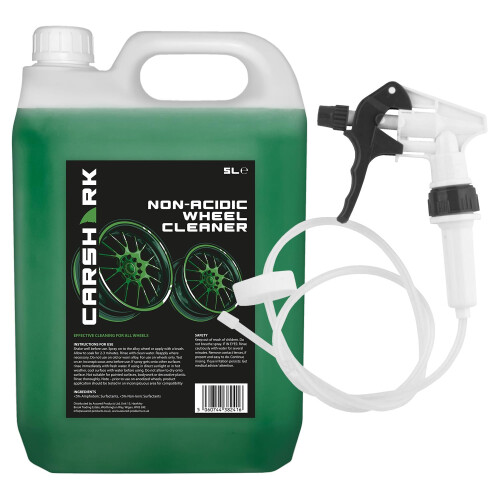CARSHARK Non Acidic Wheel Cleaner 5 Litre with Long Hose Trigger,