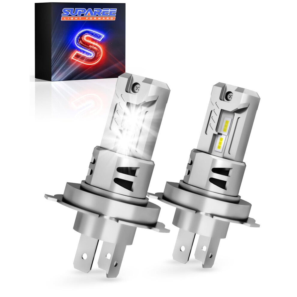 Suparee H4 Led Headlight Bulbs H4 Led Bulbs 6500K H4 9003 Hb2 Canbus With Cooling Fan 20000Lm 80W 12V 1:1 Mini Size For Car Ip68 Waterproof Plug And 5005017311052
