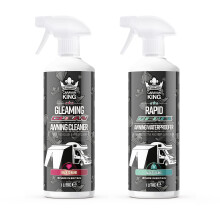 Caravan King - Awning Cleaner & Waterproofer Bundle - 2 x 1L Sprays for Caravan Awnings, Canopies & Tents