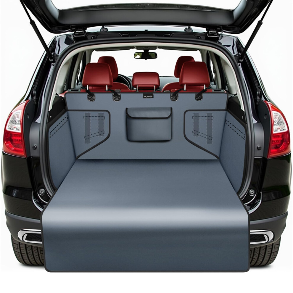 Kyg Dog Boot Liner - Universal, Waterproof & Resistant With Side Protection - Easy To Clean - 185 * 105 * 38Cm - Fits Cars, Suvs & Trucks Grey 5009923828284