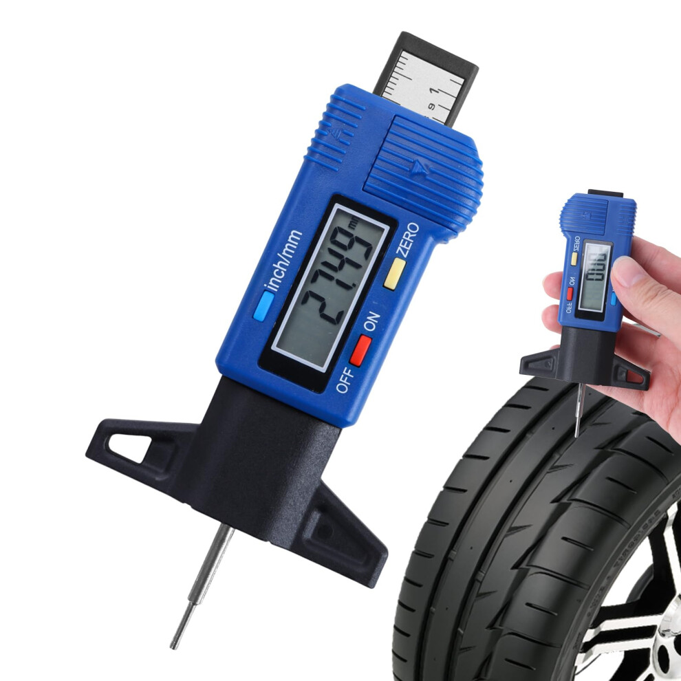 Digital Tyre Tread Depth Gauge - 0-25.4Mm/0-1Inch With Lcd Screen For 5008893194436