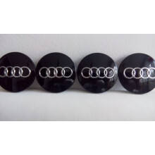 4 x Audi Wheel Centre Caps 60 mm Hub Cover Hub Cap Black