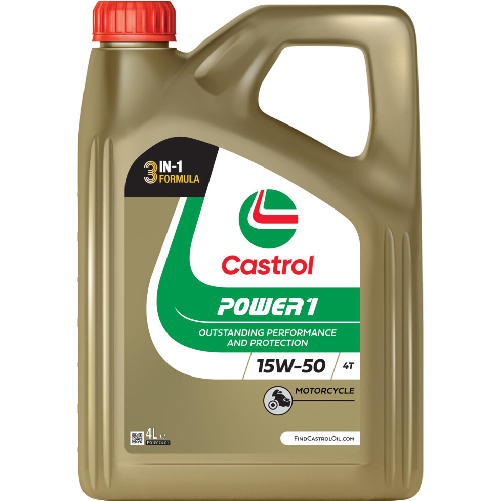 Castrol Power1 4T 15W-50 Motorcycle Oil
