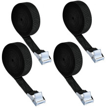 Tie Down Straps, 4 Pack Heavy Duty Tensioning Belts, 2m x 25mm Adjustable Lashing Straps Ratchet Straps for Motorcycle, Cargo, Trucks, Trailer, Lugga