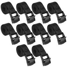 10 Pack Short Ratchet Straps, 50cm Adjustable Tie Down Straps with Metal Buckle, Mini Lashing Straps for Bike Rack, Motorcycle, Luggage & Cargo
