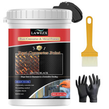 LAWEZX Rust Converter for Metal 1000ml, 3-in-1 Rust Inhibitor Paint - Anti-Corrosion, No Primer or Topcoat Needed, Black Long-Lasting Protective Fini