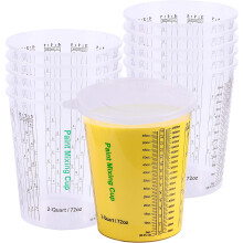 CANOPUS Paint Mixing Cups for Epoxy and Resin, 72oz (Pack of 12) with 3 Lids Gra