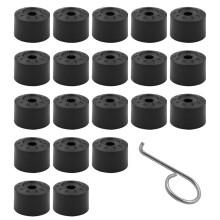Nicear 20 Pieces 17mm Wheel Bolt Caps With Removal Tool - Universal Hex Screw Caps For Vw Golf All Cars Anti-Theft Durable Wheel Nut Caps (Black)