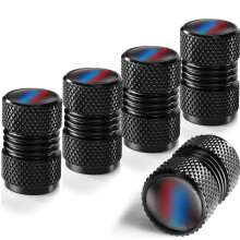 Garegce 5Pcs Alloy Tyre Valve Caps, Car Tyre Caps Universal Aluminium Metal, Lea