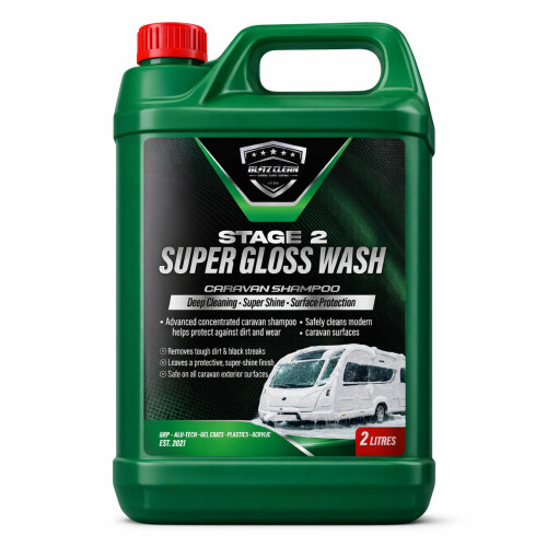 Blitz Clean Stage 2 Super Gloss Wash – Caravan Shampoo 2L  pH Neutral Carav