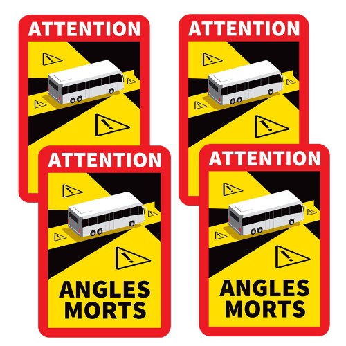 4 Pack Angles Morts Sticker Motorhomes Angles Morts Sticker for Blind Spots
