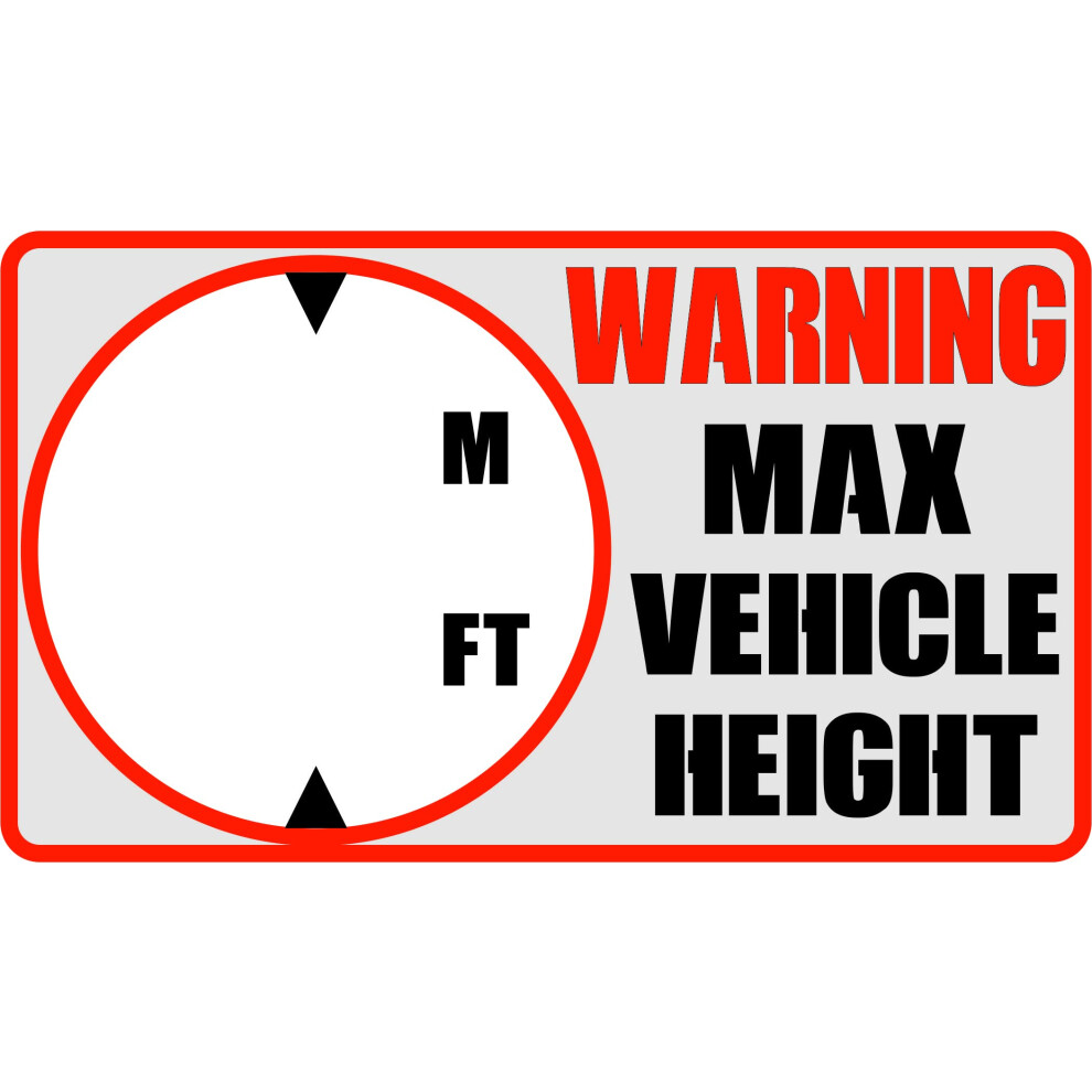 Vehicle Height Sticker Height Warning (2) 8203957376118