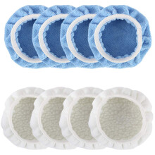 8Pcs Car Polisher Pad Bonnet Set Soft Microfiber Polishing Bonnet Buffer Waxer Auto Care Buffing Pad Cover for Car Polisher Buffer Waxers Bonnet (5-6