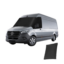luolety Front Windscreen Wrap Cover for Mercedes Sprinter 2019-2024, 600D Blackout Waterproof Front Window Sunshade Screen Wrap Snow Cover Car Windsh