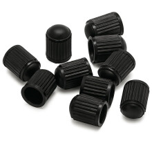 Tyre Valve Caps Pack of 10 Car Accessories Black Dust Caps for Car Tyres, Bikes, Bicycles & MotorBike Anti-Rust Air Valve Dust Caps Universal Fit for