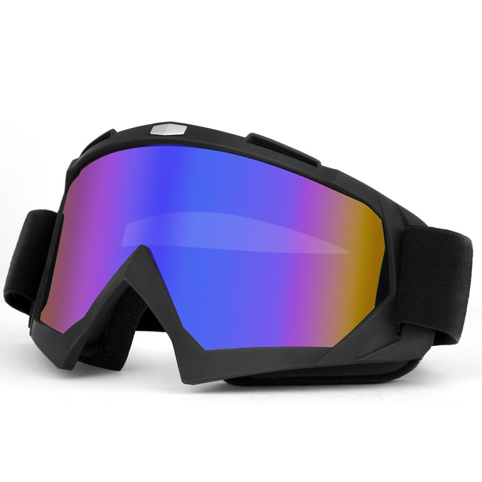 Hotut Bike Motorcycle Goggles For Riding, Dirt, Ski, Atv, Racing, Windproof & Dustproof Dirt Bike Motocross Goggles, Uv400 Eyewear Padded Soft Thick 5006540010146
