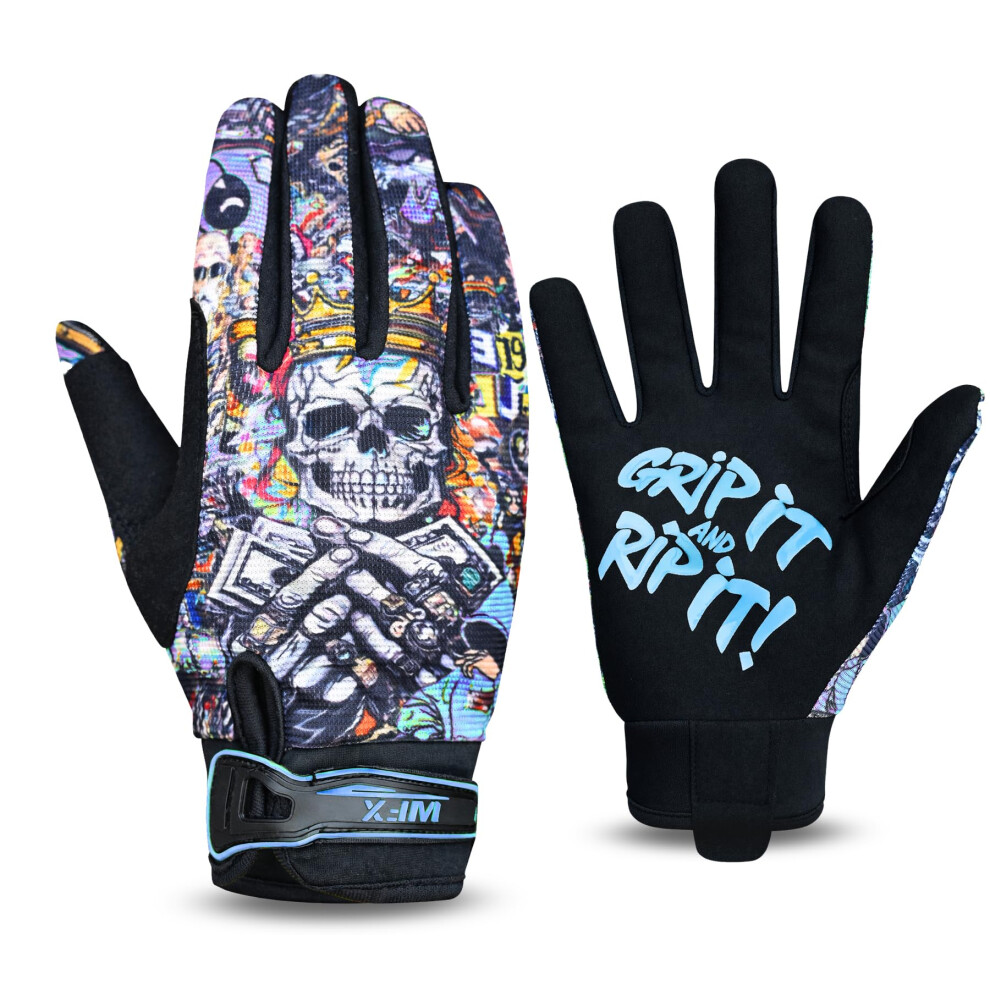 Wfx Motorbike Gloves For Men & Women, Skeleton-Paw Cycling Gloves Breathable Touchscreen Dirt Bike Racing Gloves For Atv, Mtb, Bmx & Motocross Riding 88219660