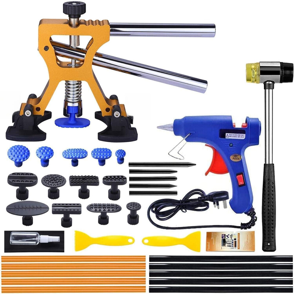 Manelord Auto Body Dent Puller Kit, Car Dent Repair Set With Lifter For Auto Body Dent Remover Golden 59222989