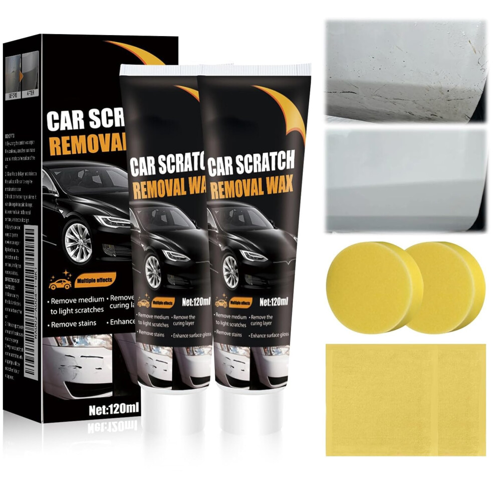2Pcs Car Scratch Remover,2026 New Car Scratch Repair Paste,Scratch Remover Kit For Cars,Car Polish For Car Various,Easy To Repair Paint 48279864