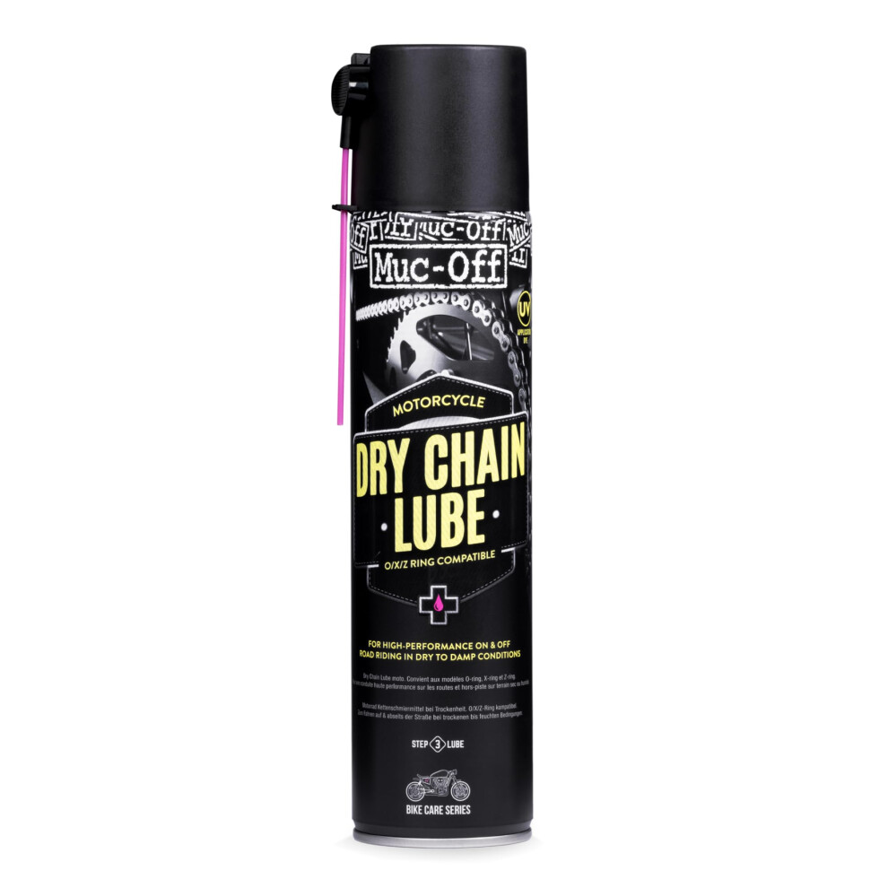 Muc-Off Motorcycle Dry Weather Chain Lube - High Performance Motorbike Chain Lubricant - Long-Lasting Protection And Drivetrain Efficiency - 400Ml 5002407558226