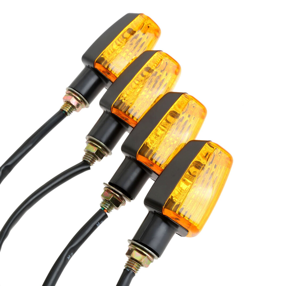 Muxsam Turn Signals 4Pcs Turning Indicators Universal 12V Bulbs For Motorcycle Motorbike Scooter Quad Cruiser Off Road Mini Turn Signals Lamp Y Light 3206938963043
