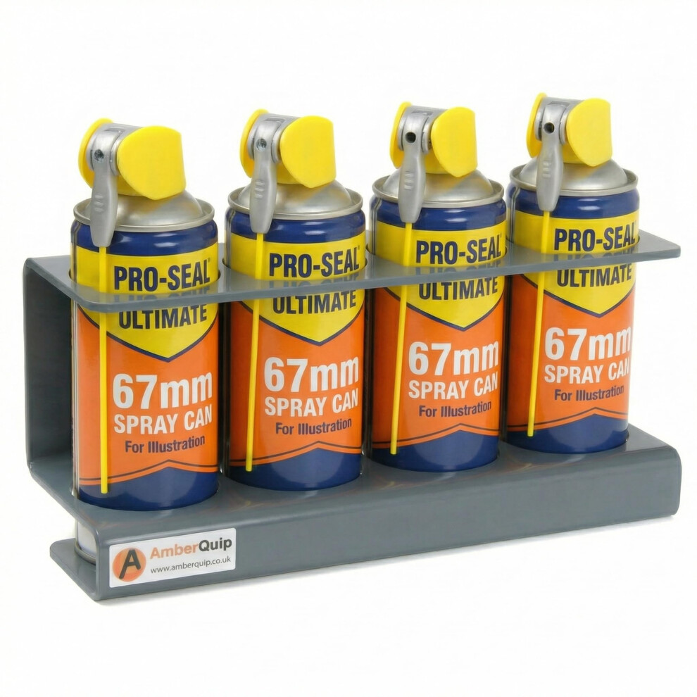 Amberquip Spray Can Holder. Storage Rack Organiser For Aerosol Cans. Ideal Van, Workshop Or Garage. 100% Rustproof. Wall, Van Racking Or Door Mount. 5007942340350