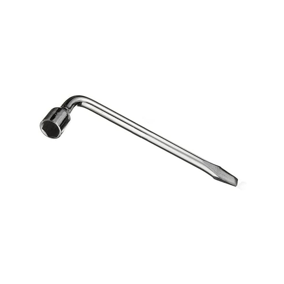 Zeromall 17Mm Car Spare Tire Wrench, L-Type Hexagon Slotted End Socket Repair Tool Car Spare Tire Lug Wrench For Jack 85082731