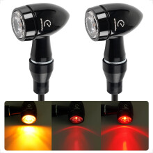 evermotor Mini LED Indicators Motorcycle Universal CNC 12V 2 Pcs,