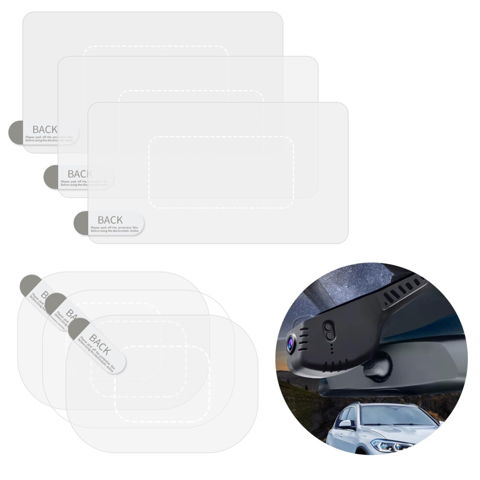 Lucthy 6Pcs Dash Cam Windshield Sticker, Electrostatic Film For Dash Cam Mounting, Clear Static Cling Pads, Residue-Free 5051226430282