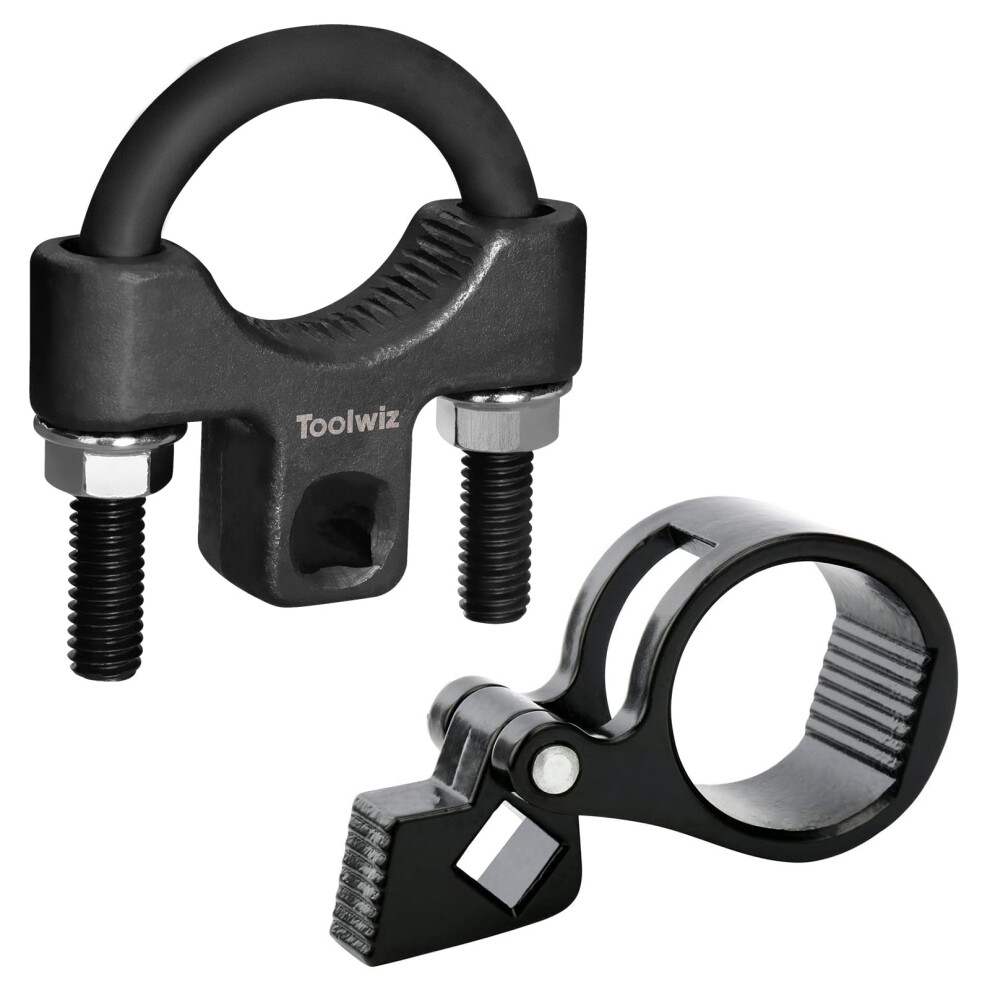 Toolwiz Inner Tie Rod Removal Tool Kit, 3/8'' Universal Low Profile Tool And Inner Tie Rod Hex Wrench Repair Remover 27-42Mm End Wrench For 1/2" 5051226425523