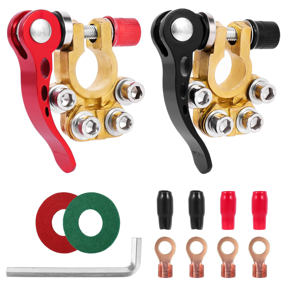 Holmol Quick Release Car Battery Terminals - 2Pcs, 4 Way 12V 5006924552576