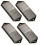 Clear Large Rectangular Front White Reflector Pack of 4 Trailer Fence Post TR070 1