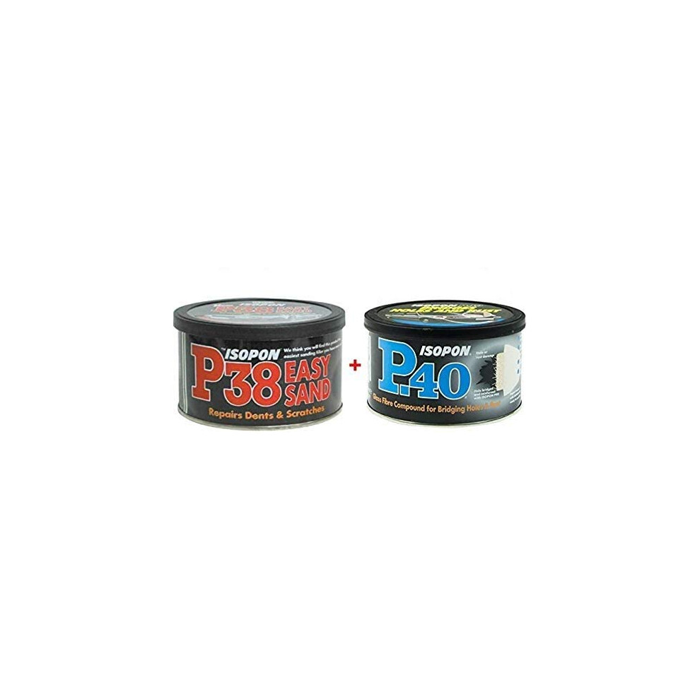 Isopon 2 X U-Pol Davids P38 & P40 Body Filler Compound Car Body Repair Kit 5003106612875