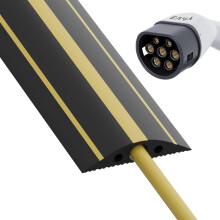EVify Cable Duct 1.5 m, Cable Bridge for Electric Car Charging Cable Type 2 - Robust Flat Stopper Protection for Outdoor Use