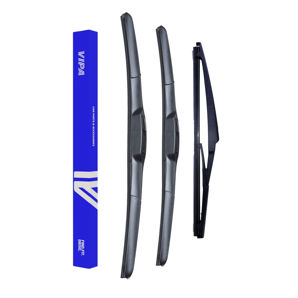 Vipa Car Parts Premium Wiper Blade Set | Fits: Hyundai Tucson Suv (Jun 2015 To Dec 2020) | All-Weather Performance | Durable 5051226424076