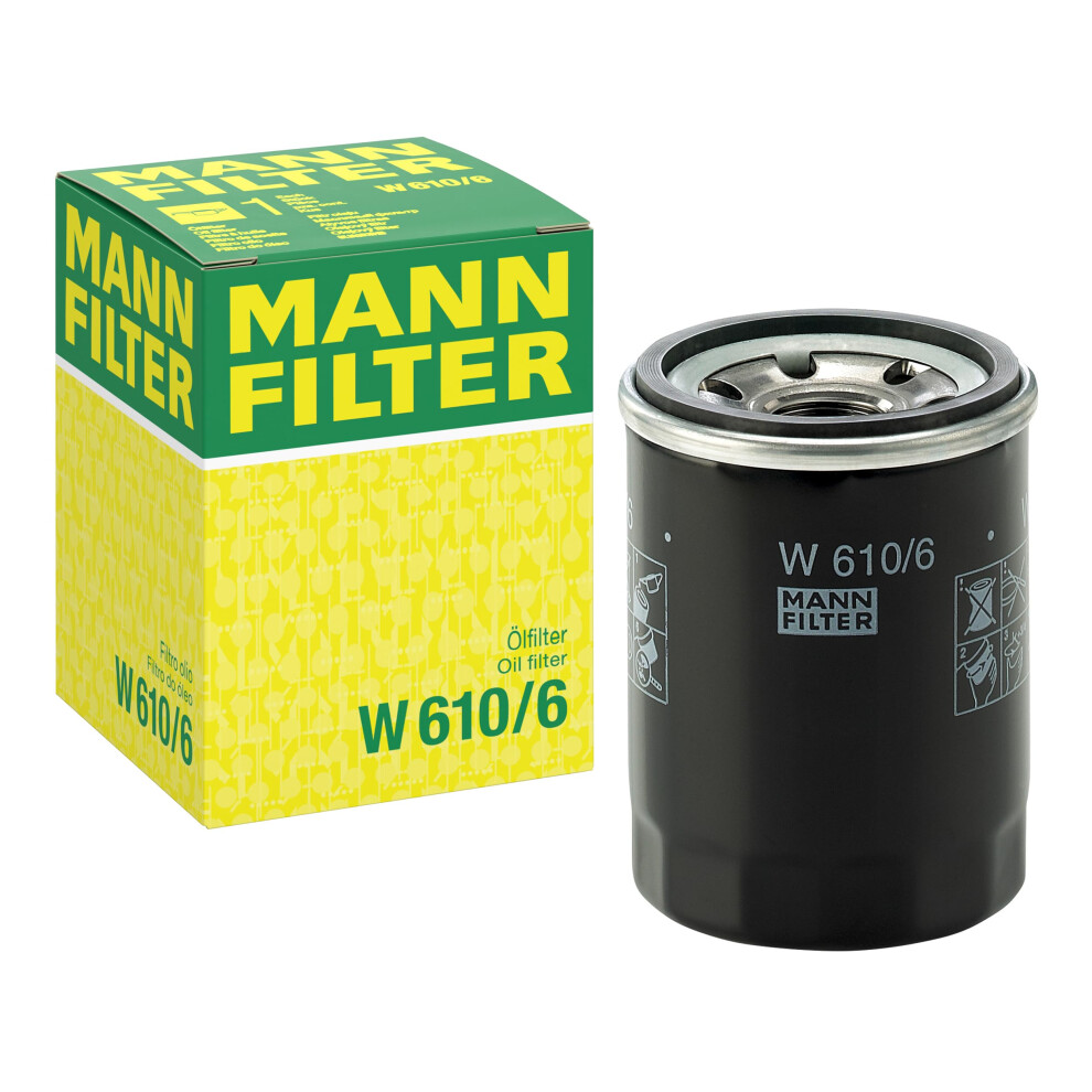Mann-Filter W 610/6 Oil Filter - For Cars + Transporters 5004682319974