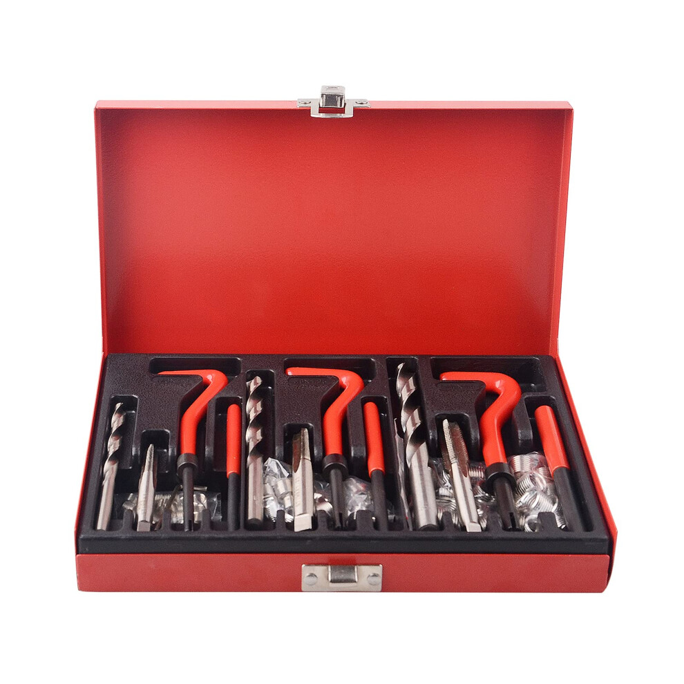 88Pc Thread Repair Set Kit Helicoil M6 M8 M10 Thread Inserts Taps & Drill Bits 5008871794207