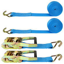 JMIATRY 2 Pack Heavy Duty Ratchet Straps with Hooks, 3m x 50mm