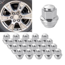 GOYADA 20 Pcs M12x1.5 Lug Nuts 19mm Hex, Chrome Fusion Transit Wheel Nuts, Fiesta Alloy Compatible For Ford Forester, Focus, Mondeo, Impreza, Sedan