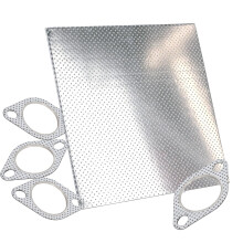 Flewdart metal exhaust gasket material sheet Thickness 1.6 mm Dimensions 20 x 20 cm car exhaust gasket paper plate Heat resistance 350C (20x20cm)