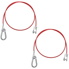 2 PCS Red Trailer Breakaway Cable, 1 Metre Safety Cable for All Common Braked Trailers
