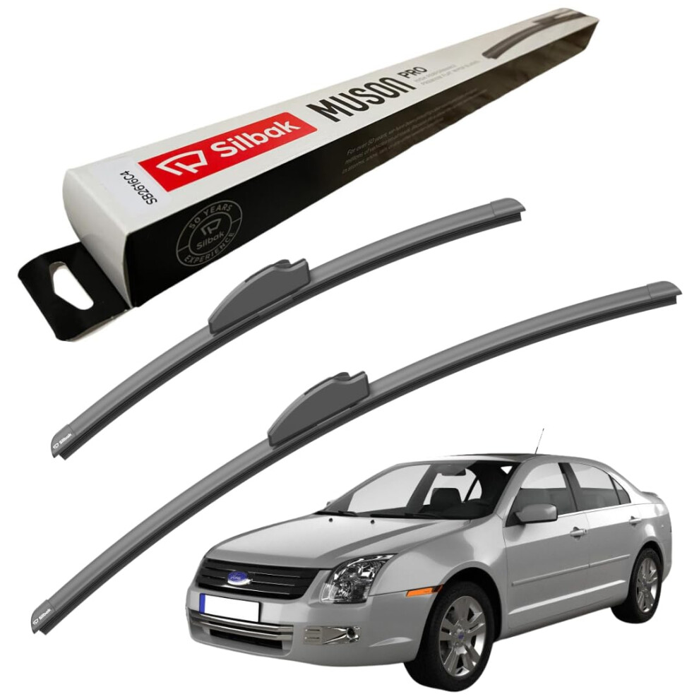 Silbak Windscreen Wipers, Fits For Ford Fusion (10/2002-06/2012) Wiper Blades, 550Mm/400Mm 70252156