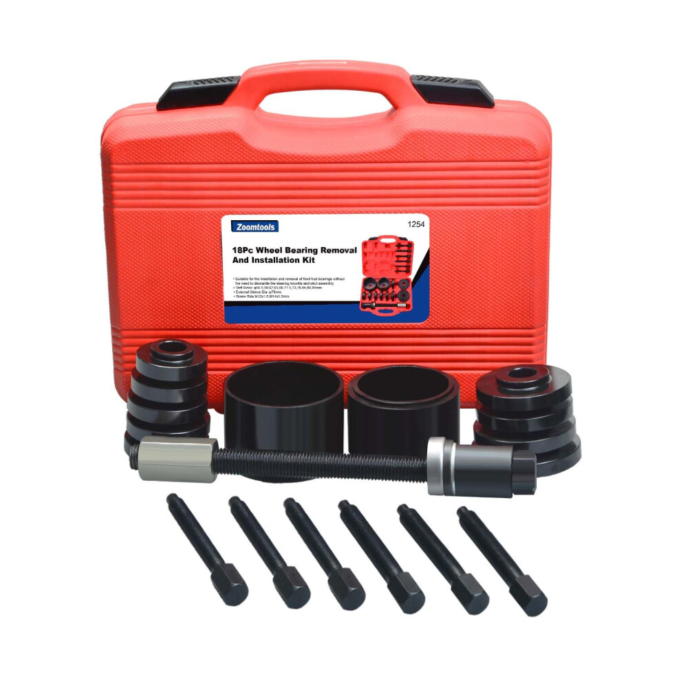 Zoomtools 19Pc Front Wheel Drive Bearing Removal Installer Puller Tool Kit For Front Wheel Hub Bearing Remover And Installation Set 5051226451232