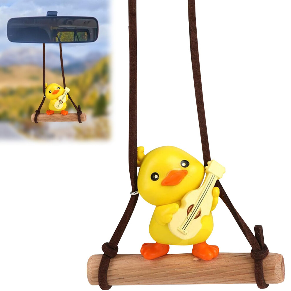 Swinging Duck Car Hanging Ornament, Cute Car Accessories, Flying Duck Car Interior Hanging Accessories, Cute Duck Car Rearview Mirror Pendant 5051226542886
