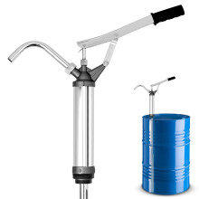 QWORK Lever Action Barrel Drum Pump,Self-adjusting Telescoping Suction Tube, for Diesel, Lubricating Oil, Engine Oil