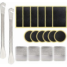 Bike Tire Patch Repair Kit, 18pcs Puncture Repair Kits for Bikes, Bicycle Tire