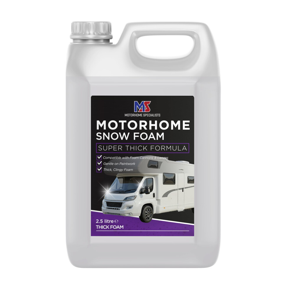 Motorhome Specialists - Snow Foam 2.5L - Thick Foaming Pre-Wash For Motorhomes, Caravans & Campervans - Paint-Safe Detergent For Tough Dirt Removal 87306217
