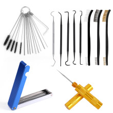 Carburetor Cleaning Kit,Throttle Body Torch Tip Carbon Dirt jet Remove Cleaner Tools Set with Nylon Brushes Hooks & Needles Wire Brushes Sharp Picks