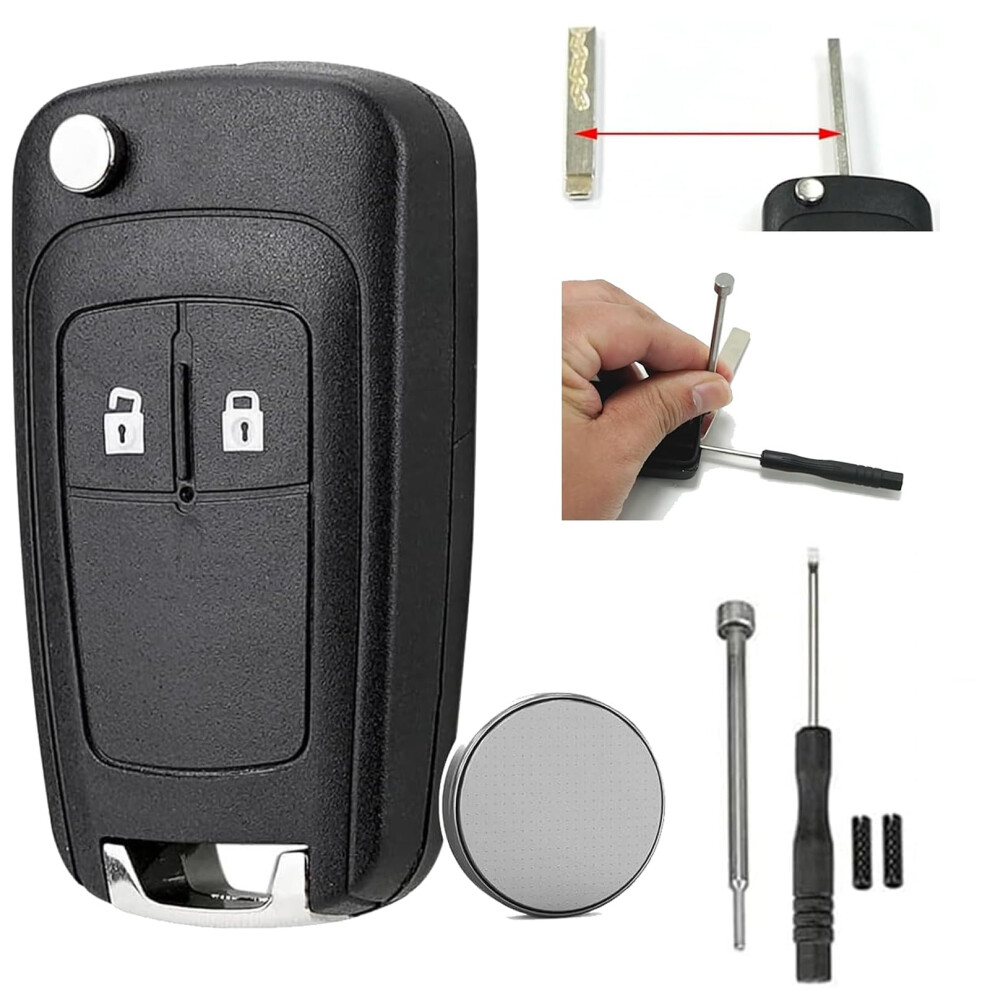 2 Buttons Vauxhall Astra J Adam Corsa Zafira Tourer Meriva Key Fob 5002878149350