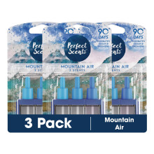 Perfect Scents Plug In Refill Air Freshener - Compatible with 3volution - Mountain Air - (3 Packs of 3x20ml)
